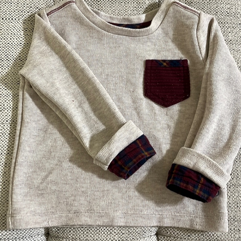 Beige long boys shirt